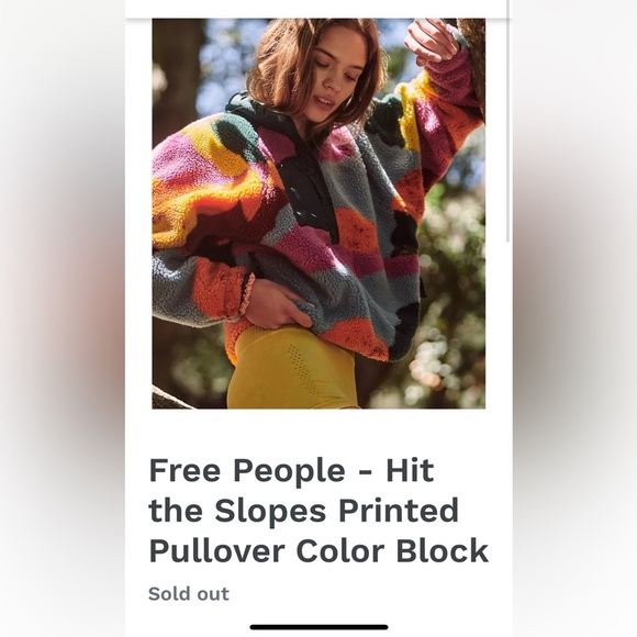 Free People Hit the Slopes Printed Color Block Jacket Size Large NWT - Picture 5 of 15